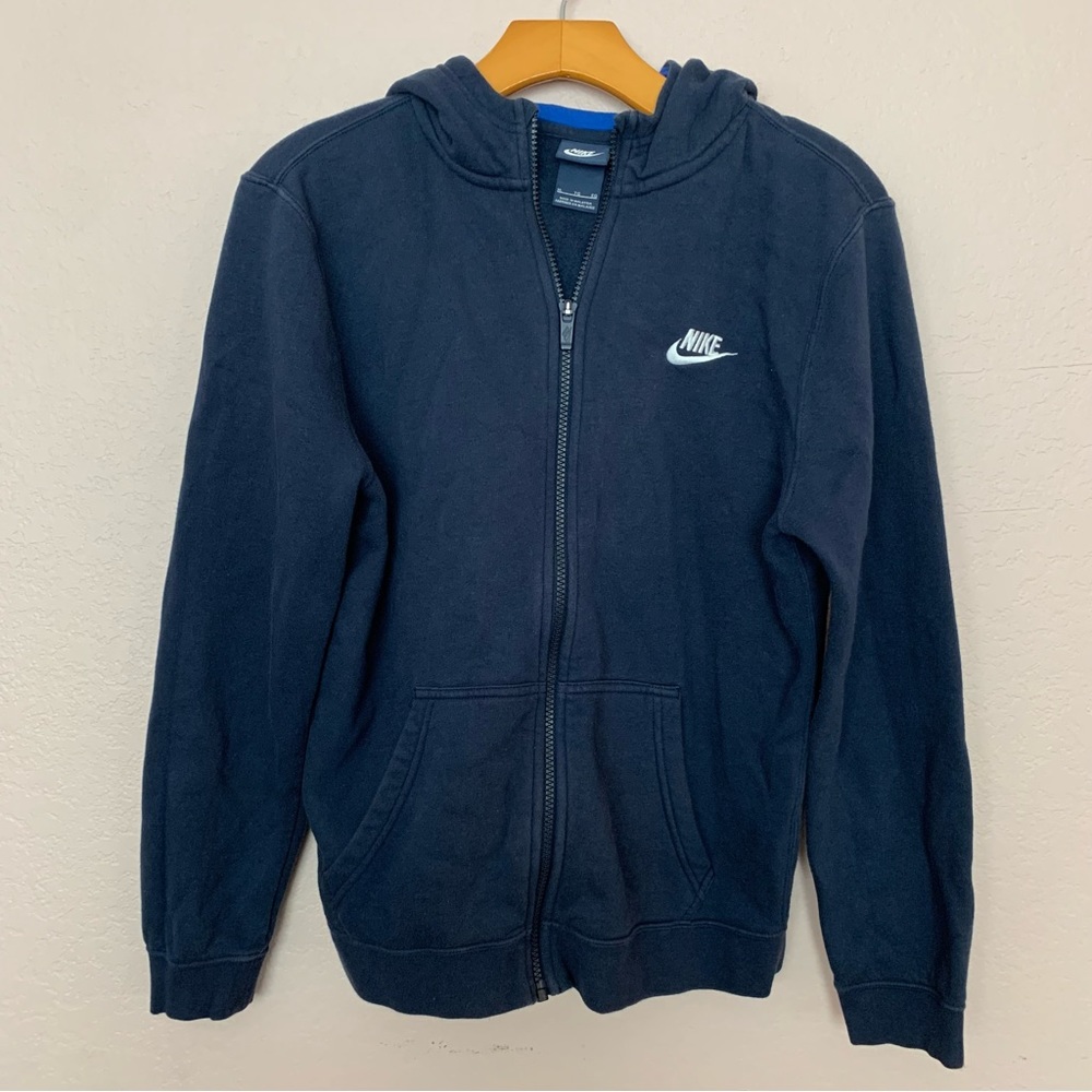 Nike hooded sweater jacket dark blue size XL